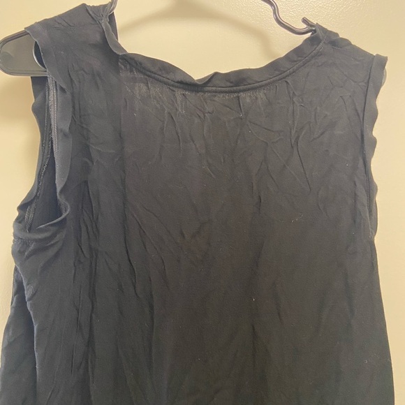 Anthropologie Cloth & Stone Medium black dress w tiny ruffles $50 - Picture 4 of 5